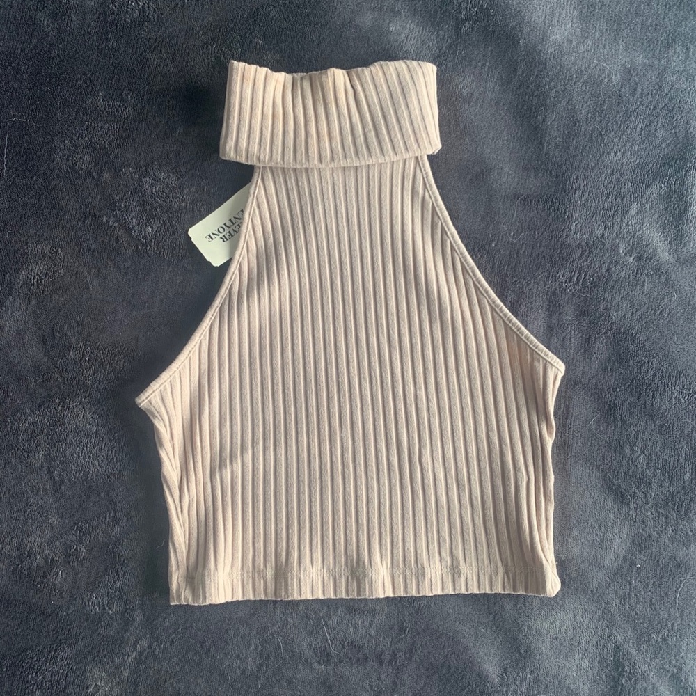 NWT F21 Fitted Sleeveless Turtleneck